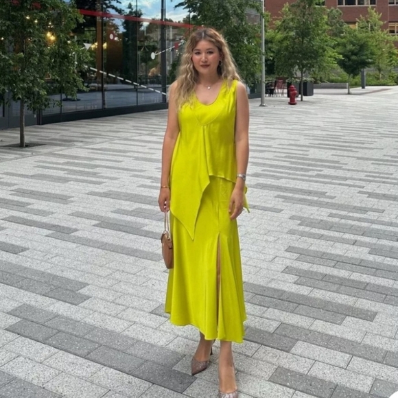 ZARA FLOWY DRESS WITH CAPE SIZE S - Picture 9 of 14